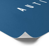 autism awareness be kind blue hearts modern  poster (Hoek)