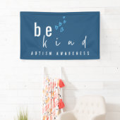 autism awareness be kind blue hearts modern  spandoek (Insitu)