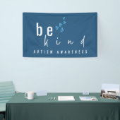 autism awareness be kind blue hearts modern  spandoek (Beurs)