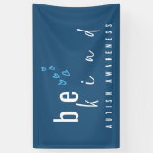 autism awareness be kind blue hearts modern  spandoek (Verticaal)