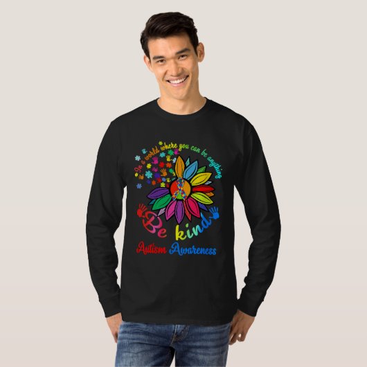 Autism Awareness Be Kind Puzzle Heart Kindness T-shirt (Voorkant volledig)