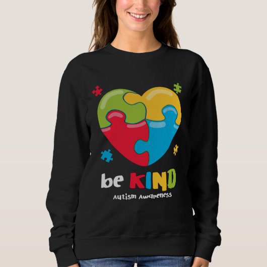 Autism Awareness   Be Kind Puzzle Heart Kindness   Trui (Voorkant)