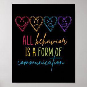 Autism Awareness Behavig is Communication Special Poster