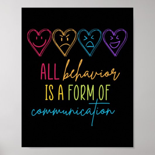 Autism Awareness Behavig is Communication Special Poster (Voorkant)