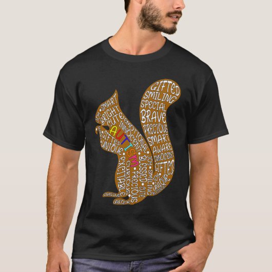 Autism Awareness Big Brother Squirrel T-shirt (Voorkant)