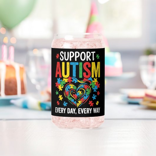 Autism awareness blikvorm glas (Insitu (Verjaardag))