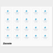 autism awareness blue puzzle piece #team name  vierkante sticker (Vel)