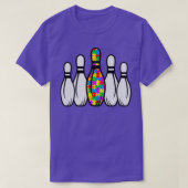 Autism Awareness Bowling Sport Puzzle Different Mo T-shirt (Design voorkant)