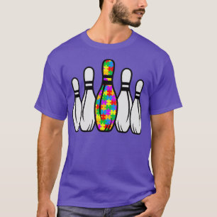 Autism Awareness Bowling Sport Puzzle Different Mo T-shirt