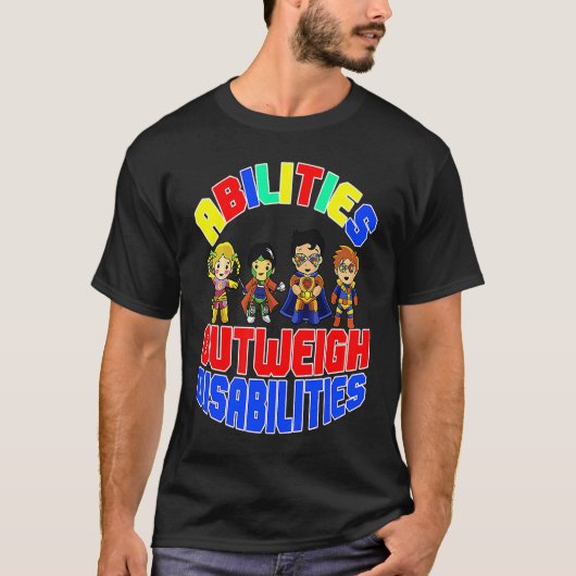 Autism Awareness Boy Abilities Outweigh Disabiliti T-shirt (Voorkant)