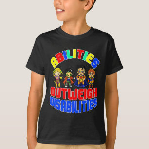 Autism Awareness Boy Abilities Outweigh Disabiliti T-shirt