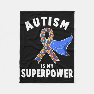 Autism Awareness Boys Girls Kinder is My Superpowe Fleece Deken