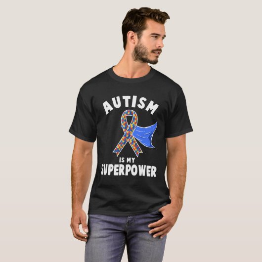 Autism Awareness Boys Girls Kinder is My Superpowe T-shirt (Voorkant volledig)