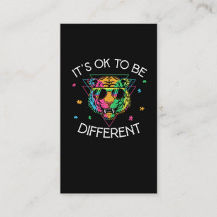 Autism Awareness Boys Girls Tiger Autistic Kinder Visitekaartje