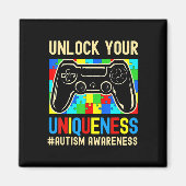 Autism Awareness Boys Girls Video Game Controller Magneet (Voorkant)