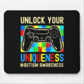 Autism Awareness Boys Girls Video Game Controller Muismat (Voorkant)