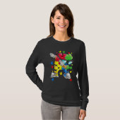 Autism Awareness Boys Kinder Dabbing Puzzle Piece  T-shirt (Voorkant volledig)