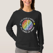 Autism Awareness Brain The World Needs All Kinds O T-shirt (Voorkant)