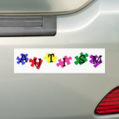 Autism Awareness Bumpersticker (Op auto)