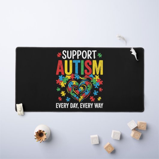 Autism awareness bureaumat (Kindertafel)