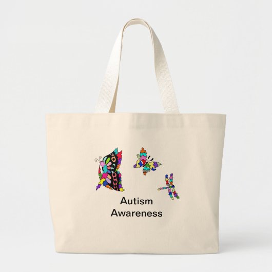 Autism Awareness Butterflies Canvas tas (Voorkant)