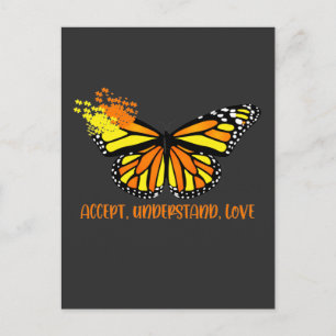 Autism Awareness Butterfly Accepteren Begrip van L Briefkaart
