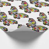 Autism Awareness Butterfly Cadeaupapier (Hoek)