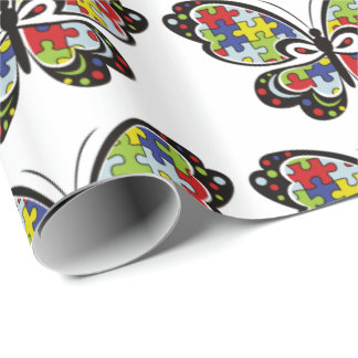 Autism Awareness Butterfly Cadeaupapier