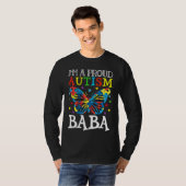 Autism Awareness Butterfly I'm a Proud Autism Baba T-shirt (Voorkant volledig)