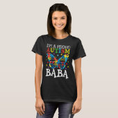 Autism Awareness Butterfly I'm a Proud Autism Baba T-shirt (Voorkant volledig)