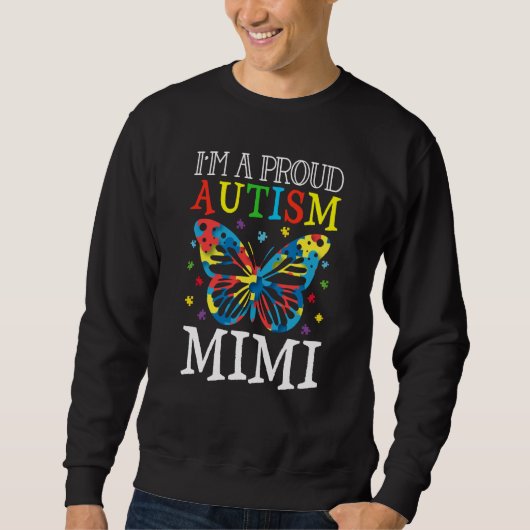 Autism Awareness Butterfly I'm a Proud Autism Mimi Trui (Voorkant)