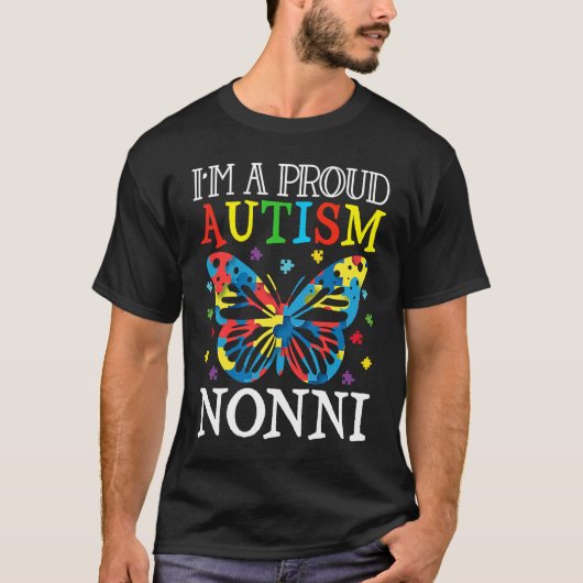 Autism Awareness Butterfly I'm a Proud Autism Nonn T-shirt (Voorkant)