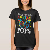 Autism Awareness Butterfly I'm a Proud Autism Pops T-shirt (Voorkant)