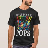 Autism Awareness Butterfly I'm a Proud Autism Pops T-shirt (Voorkant)