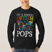 Autism Awareness Butterfly I'm a Proud Autism Pops T-shirt (Voorkant)