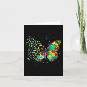 Autism Awareness Butterfly Peace Lover Gift Mannen Kaart