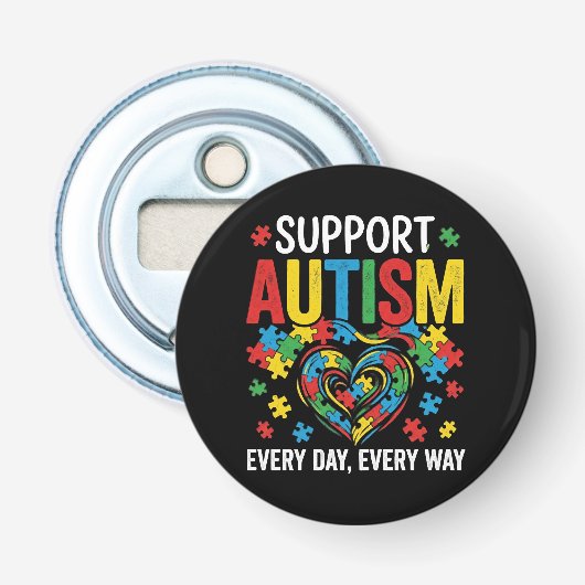 Autism awareness button flesopener (Voorkant)