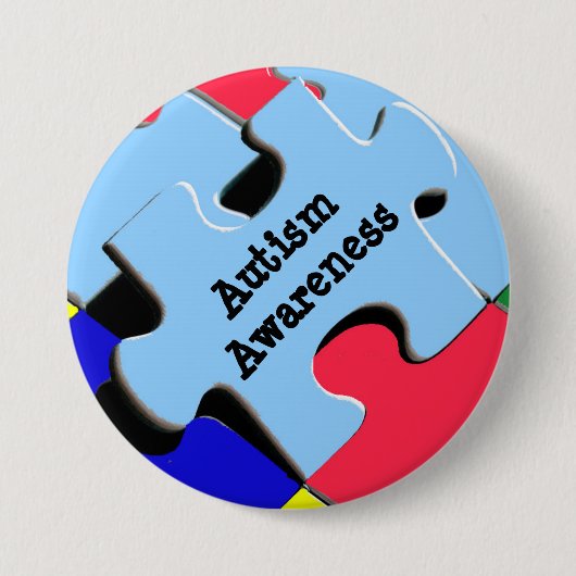 Autism Awareness Button Puzzle Piecks (Voorkant)