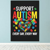 Autism awareness canvas afdruk (Insitu (Houten vloer))