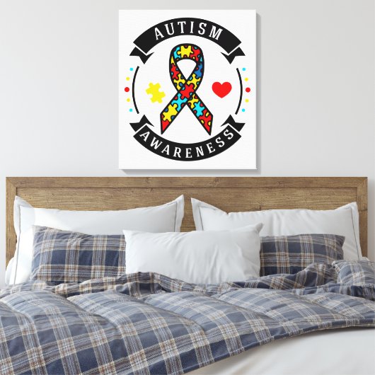 Autism Awareness Canvas Afdruk (Insitu (Slaapkamer))