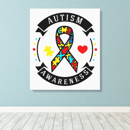 Autism Awareness Canvas Afdruk (Insitu (Houten vloer))