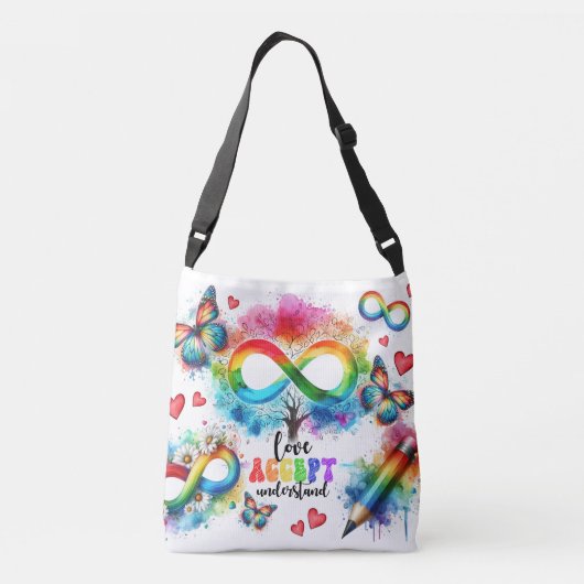Autism Awareness Canvas tas (Achterkant)