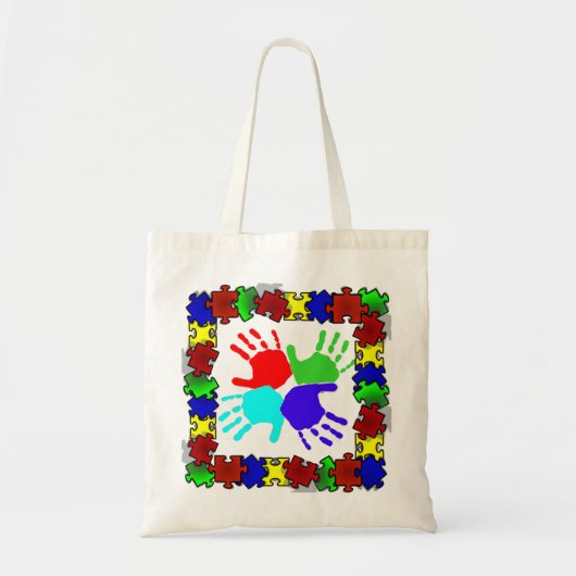 Autism Awareness canvas tas (Voorkant)