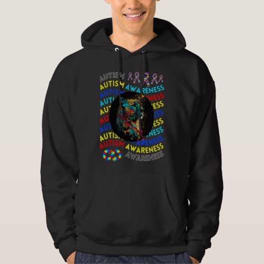 Autism Awareness Cheetah For Teacher Autism Moms D Hoodie (Voorkant)