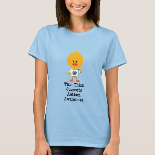Autism Awareness Chick Ringer T shirt (Voorkant)