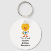 Autism Awareness Chick Sleutelhanger (Voorkant)