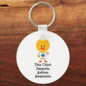 Autism Awareness Chick Sleutelhanger (Voorkant)