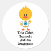 Autism Awareness Chick Stickers (Voorkant)