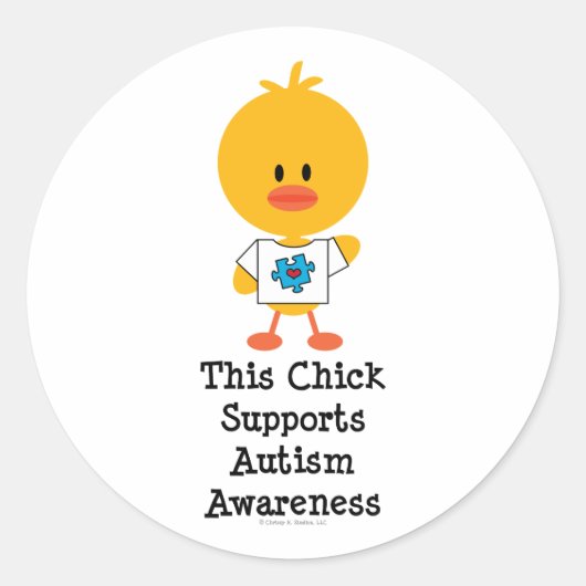 Autism Awareness Chick Stickers (Voorkant)
