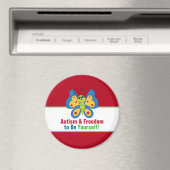 Autism Awareness Circle Magnet (Insitu (Vaatwasser))